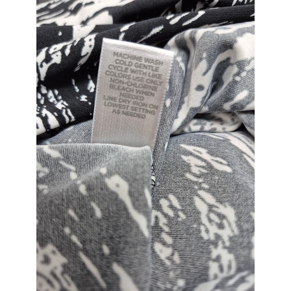 Avenue Black White Abstract Maxi Dress NWT 14/16 Made USA - Picture 8 of 8